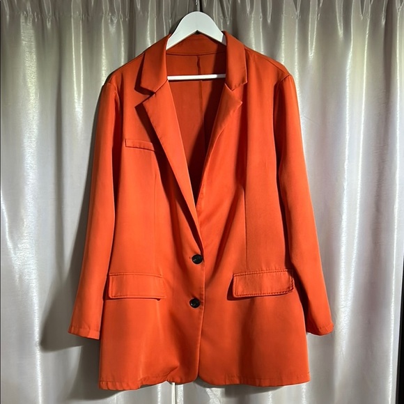 SHEIN Vibrant Orange Blazer - Picture 1 of 8